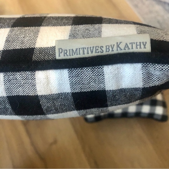 2 Primitives by Kathy black and white plaid 10” accent pillows - Picture 3 of 5